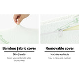 Giselle Bedding Memory Foam Neck Roll Pillow Bamboo Cover - 45-Degree Angle
