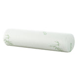 Giselle Bedding Memory Foam Neck Roll Pillow Bamboo Cover - Close-Up Angle