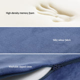 Giselle Bedding Seat Cushion Memory Foam Pillow Back Pain Relief Chair Pad Blue - 45-Degree Angle