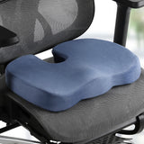 Giselle Bedding Seat Cushion Memory Foam Pillow Back Pain Relief Chair Pad Blue - Close-Up Angle