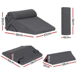 Giselle Bedding Adjustable Wedge Pillow Grey - Front View