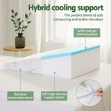 Giselle Bedding Wedge Pillow Gel Memory Foam Ergonomic Support Bamboo Cover - 45-Degree Angle
