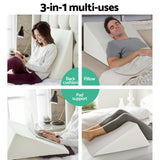Giselle Bedding Wedge Pillow White - Side View