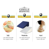 Giselle Bedding Wedge Pillow White & Blue - Rear View
