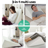Giselle Bedding Wedge Pillow White Twin Pack - Side View