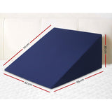 Giselle Bedding Wedge Pillow Blue Twin Pack - Front View