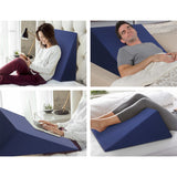 Giselle Bedding Wedge Pillow Blue Twin Pack - Side View