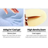 Giselle Bedding Wedge Pillow Blue Twin Pack - 45-Degree Angle