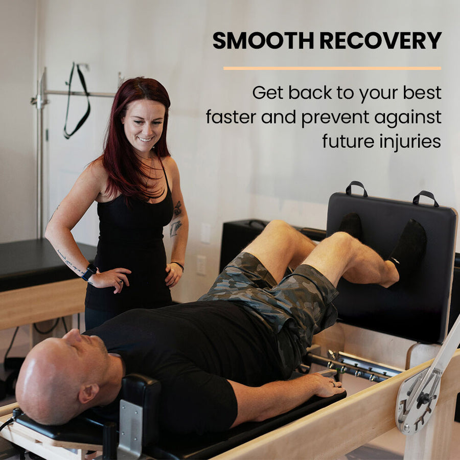 PROFLEX Wooden Pilates Reformer Machine, Stretch Bed with box and jump board accessories