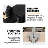 PROFLEX Wooden Pilates Reformer Machine, Stretch Bed with box and jump board accessories