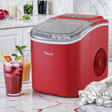 Vevare Portable Ice Maker Machine Ice Cube Tray 12kg Red - Close-Up Angle