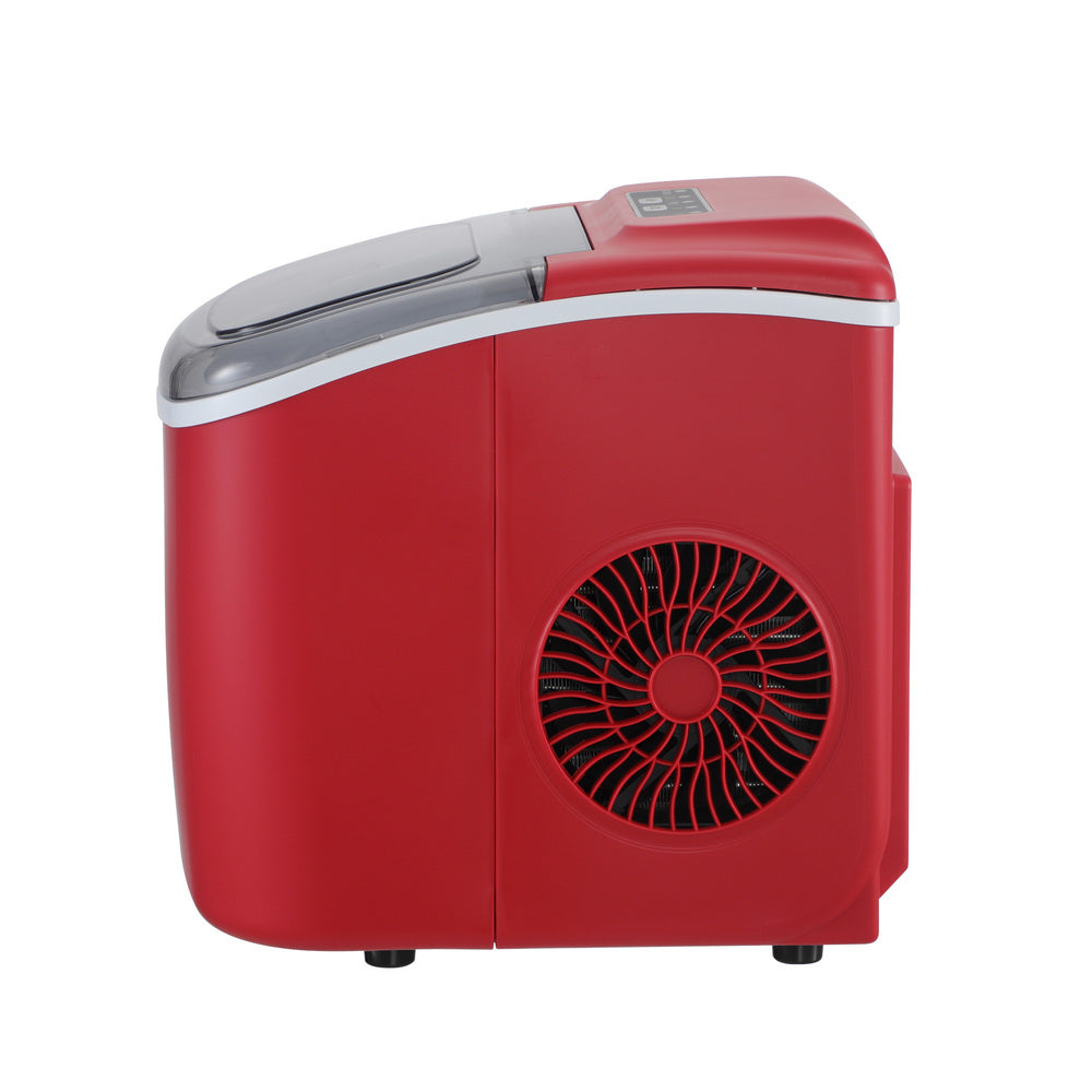 Vevare Portable Ice Maker Machine Ice Cube Tray 12kg Red