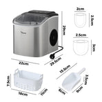 Vevare Portable Ice Maker with Ice Cube Scoop 12kg Stainless