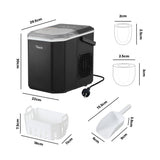 Vevare Portable Ice Maker Machine with Handle 12kg Black