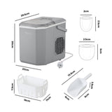 Vevare Portable Ice Maker Machine with Handle 12kg Grey