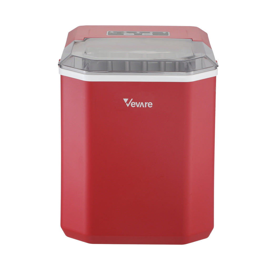 Vevare Portable Ice Maker Machine with Handle 12kg Red