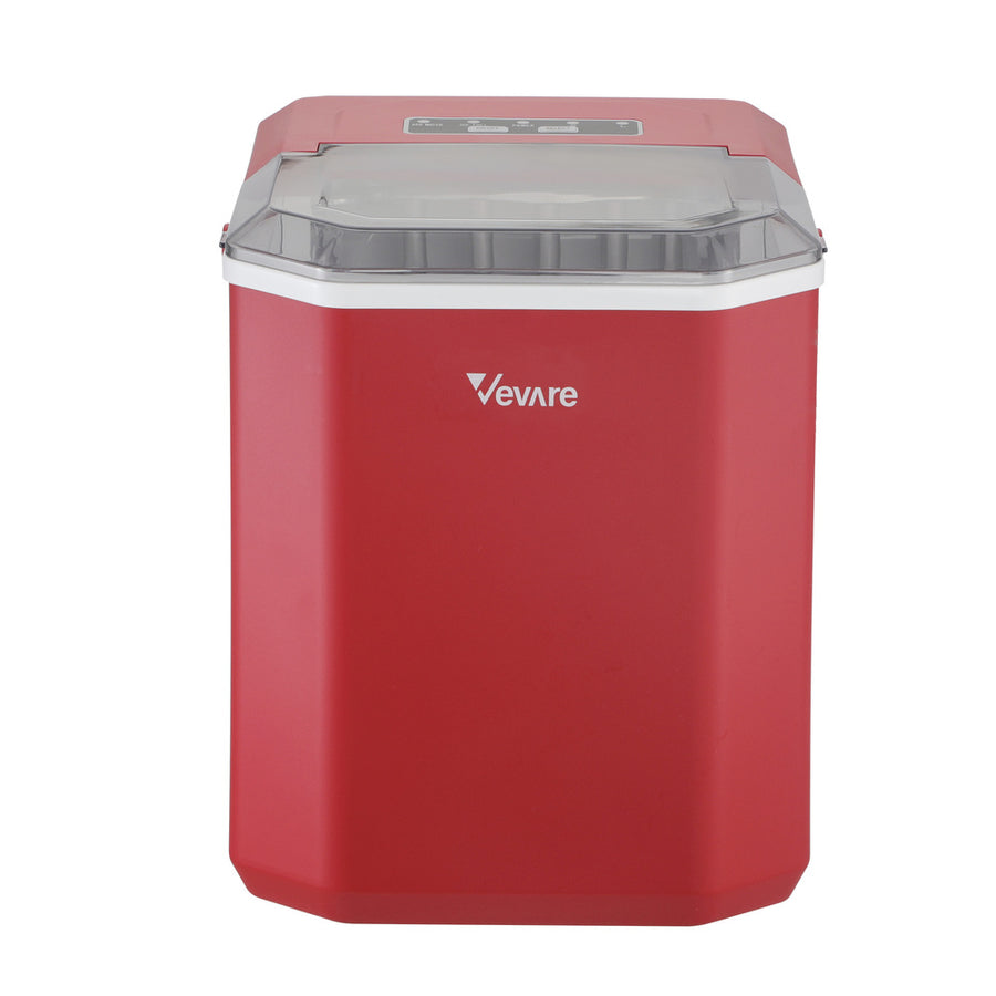 Vevare Portable Ice Maker Machine with Handle 12kg Red