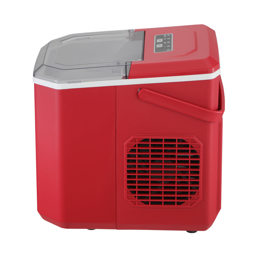 Vevare Portable Ice Maker Machine with Handle 12kg Red