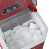 Vevare Portable Ice Maker Machine with Handle 12kg Red - Rear View