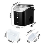 Vevare Nugget Portable Ice Maker with Ice Cube Scoop 15kg Black
