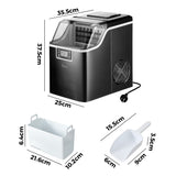 Vevare 3.2L Portable Ice Maker with Ice Cube Scoop Stainless - Side View