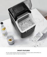 Vevare 3.2L Portable Ice Maker with Ice Cube Scoop Stainless - Rear View