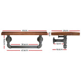 Artiss Floating DIY Pipe Shelf - IVES - Front View