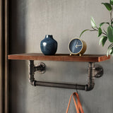 Artiss Floating DIY Pipe Shelf - IVES - Low Angle