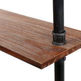 Artiss Floating DIY Pipe Shelf 3 Tiers - IONA - Side View