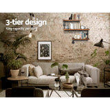 Artiss Floating DIY Pipe Shelf 3 Tiers - IONA - 45-Degree Angle