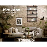 Artiss Floating DIY Pipe Shelf 5 Tiers - ISSA - 45-Degree Angle