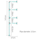 Artiss Floating DIY Pipe Shelf Metal Brackets Set of 2 - Front View