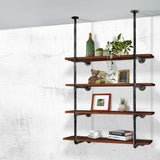 Artiss Floating DIY Pipe Shelf Metal Brackets Set of 2 - Close-Up Angle