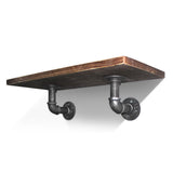 Artiss 8x Floating Pipe Shelf DIY Metal Wall Brackets - Side View