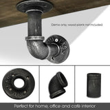Artiss 8x Floating Pipe Shelf DIY Metal Wall Brackets - 45-Degree Angle