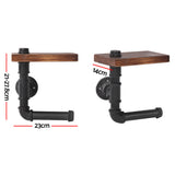 Artiss Floating DIY Pipe Shelf Toilet Paper Holder - Front View