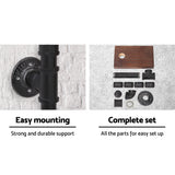 Artiss Floating DIY Pipe Shelf Toilet Paper Holder - Close-Up Angle
