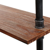 Artiss Floating DIY Pipe Shelf 6 Tiers - IRA - Side View