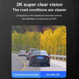 1080P Hd Night Vision Car Recorder With Wifi & Mobile App Support - Close-Up Angle