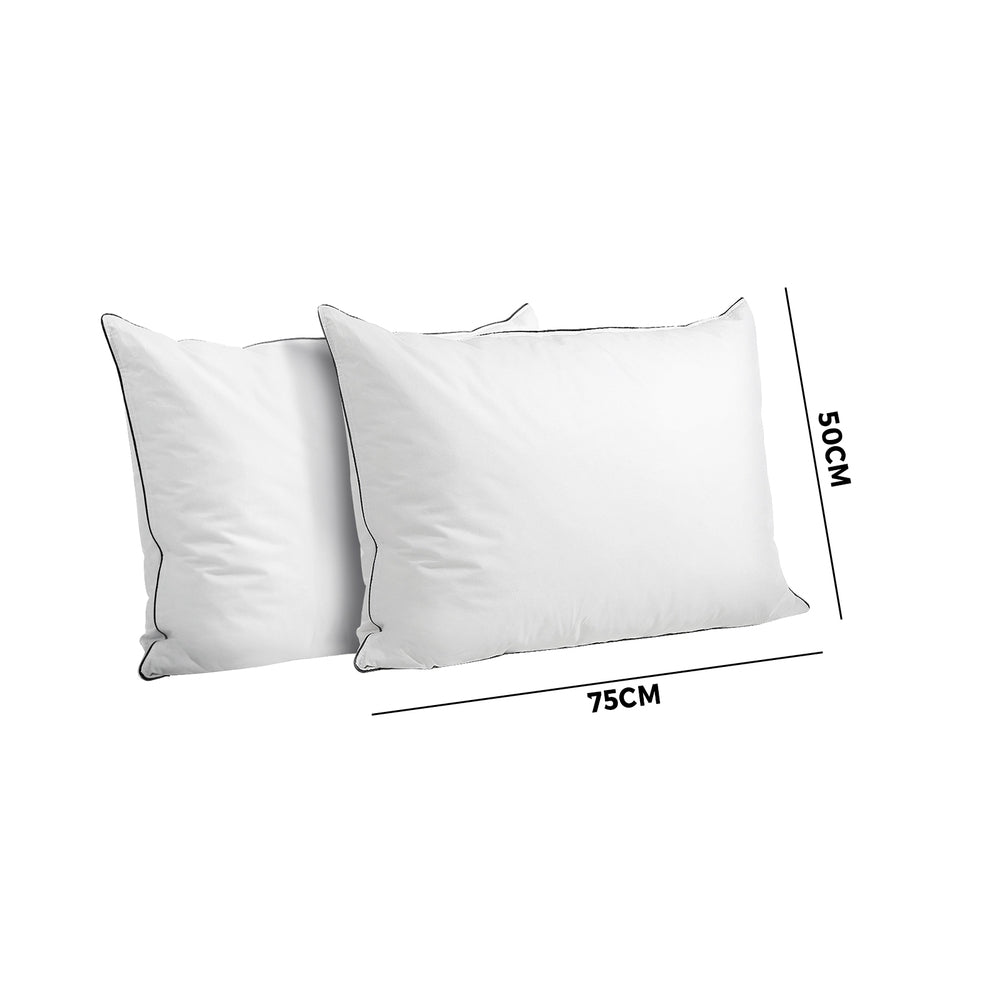 Bedra 75 x 50cm Pillow with Duck Feather Twin Pack