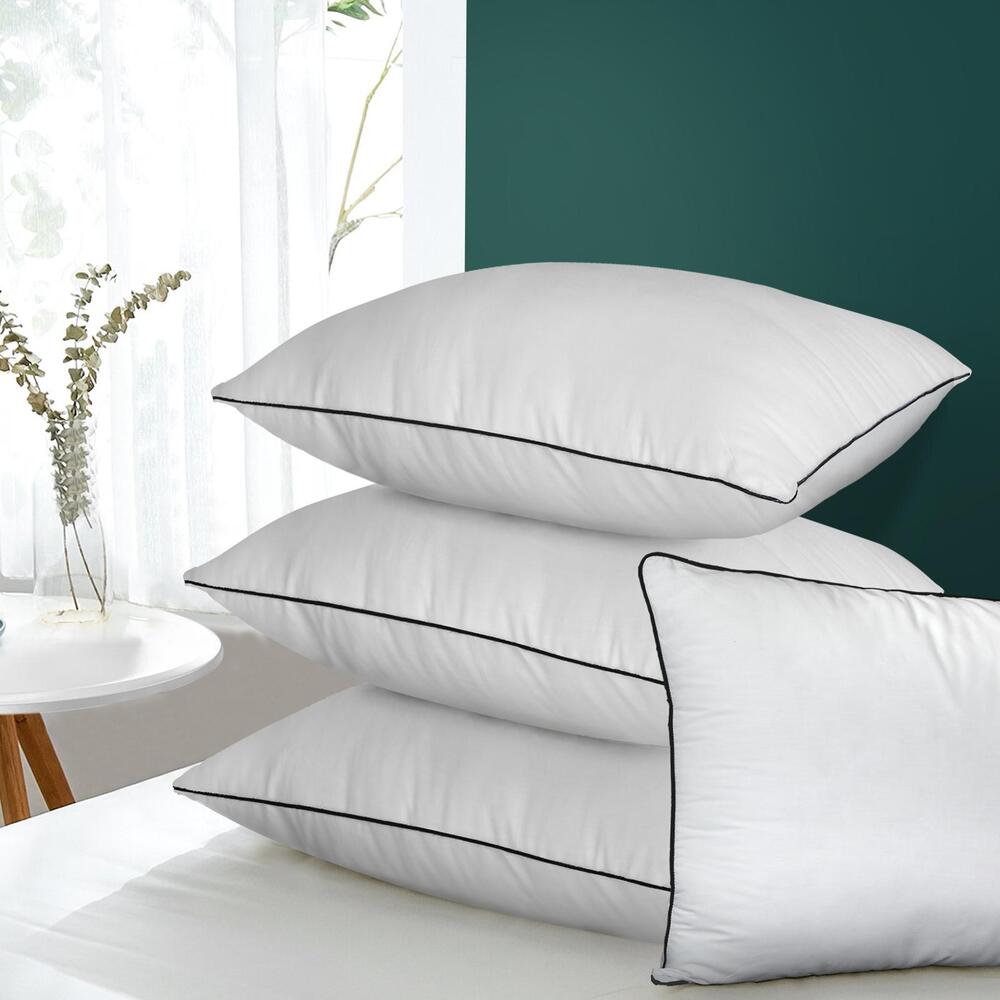 Bedra Pillow Hotel Pillows Home Decor Microfibre Filling for Sleeping Cotton Cover Soft Quality Luxury Bedroom 4pcs 48 x 73cm