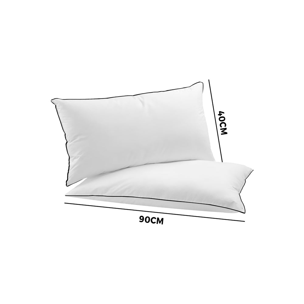 Bedra Pillow Hotel Pillows Home Decor Microfibre Filling for Sleeping Cotton Cover Soft Quality Luxury Bedroom 4pcs 48 x 73cm