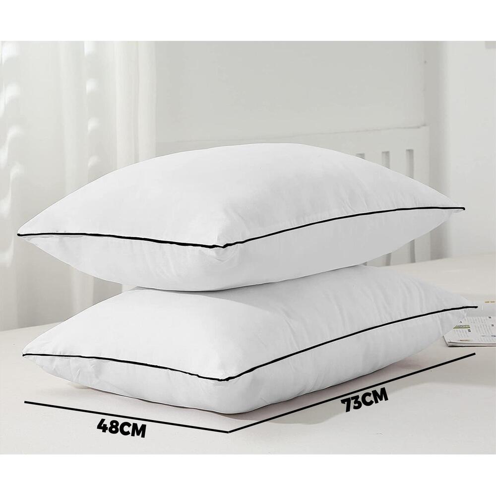 Bedra Pillow Hotel Pillows Home Decor Microfibre Filling for Sleeping Cotton Cover Soft Quality Luxury Bedroom 4pcs 48 x 73cm