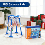 Keezi Kids Basketball Hoop with 4 balls Ring Toss Sports Pool Toys Blue - Close-Up Angle