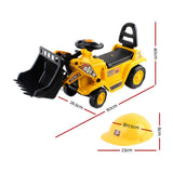 Keezi Ride On Car Toys Kids Excavator Bulldozer Sandpit Digger Car Pretend Play - Front View