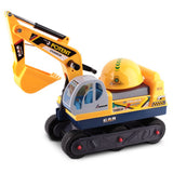 Keezi Ride On Car Toys Kids Excavator Digger Sandpit Bulldozer Car Pretend Play - Close-Up Angle