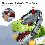 Keezi Kids Dinosaur Ride On Push Car Toy with Spray Function Indoor Outdoor Toys - Top-Down View
