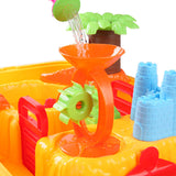 Keezi Kids Sandpit Pretend Play Set Sand Water Table Chair Outdoor Beach Toy - Top-Down View