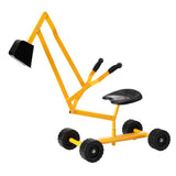 Kids Ride-On Excavator Digger Toy with Rotating Seat - Yellow Sandpit Fun