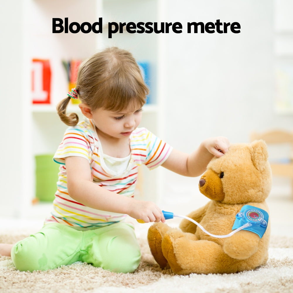 Keezi Kids Medical Pretend Playset with Stethoscope and 16 Accessories for Aspiring Young Doctors